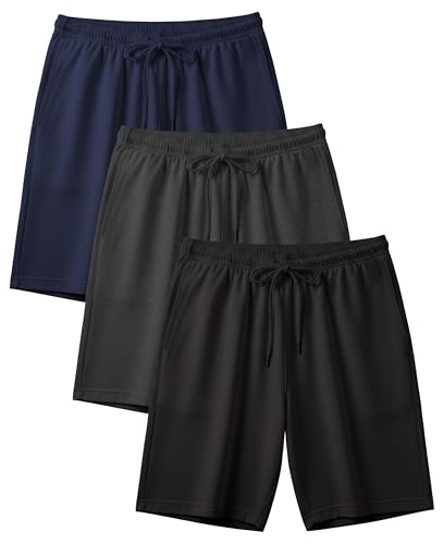 Image of Andrew Scott Men's French Terry Drawstring Shorts|Casual|Lounge | Sweat | Workout | Multi Packs Colors