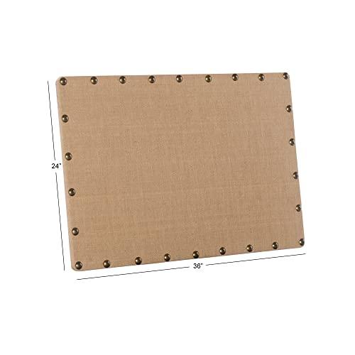 Linon Burlap, Medium Nailhead Corkboard #TOP1