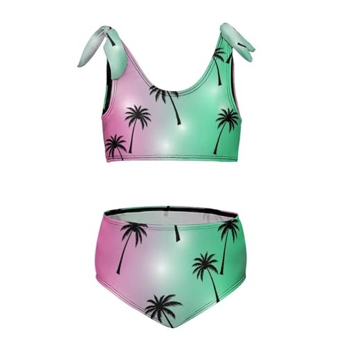 Girls Swimsuit Two Piece Swimwear Colorful Crabs Tankini Bikini Set Beach Sport Bathing Suit for Girls