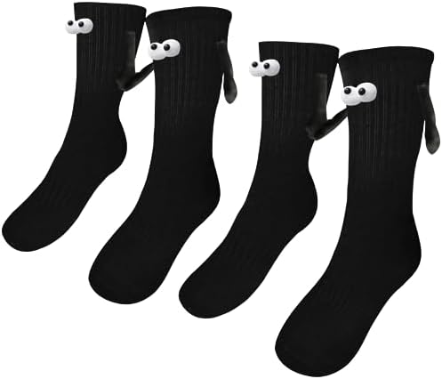 Magnetic Hand Holding Socks - Funny & Crazy Silly Socks for Kids & Adults - White Elephant Novelty Gifts