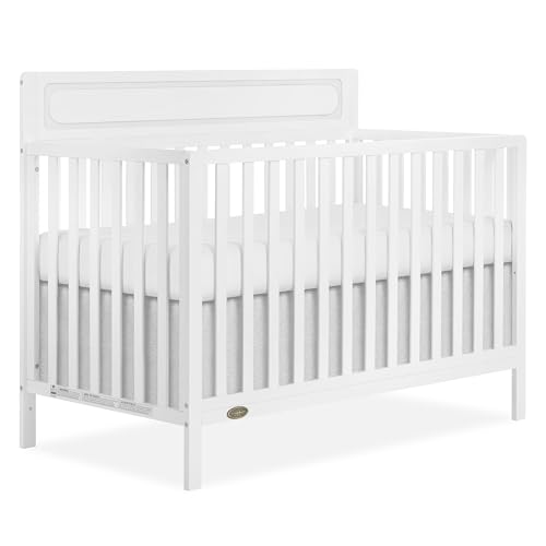 Image of Dream On Me Avery 5-in-1 Convertible Full-Size Baby Crib, White
