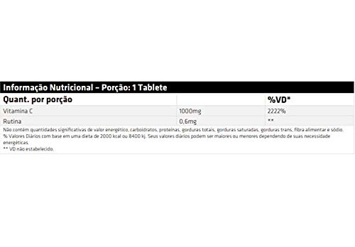 Vitamina C 1000Mg Com 0,6Mg De Rutina 100 Tabletes, Performance Nutrition
