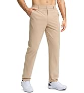 Pudolla Men's Golf Pants Stretch Work Dress Comfy Pants 30"/32"/34" Lightweight Quick Dry Casual ...