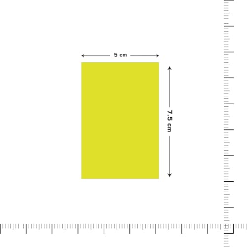 Image of Cubic Neon Yellow Sticky Notes - Pack of 3 (3 inch x 2 inch Inches), Bright Self-Adhesive Memo Pads for Office, Home & School Use - Smooth Finish, Easy Peel, Residue-Free