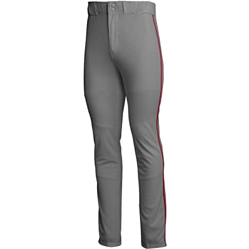 adidas Calça de beisebol masculina Icon Pro com bordado, Team Mid Cinza - Team Navy Blue, P