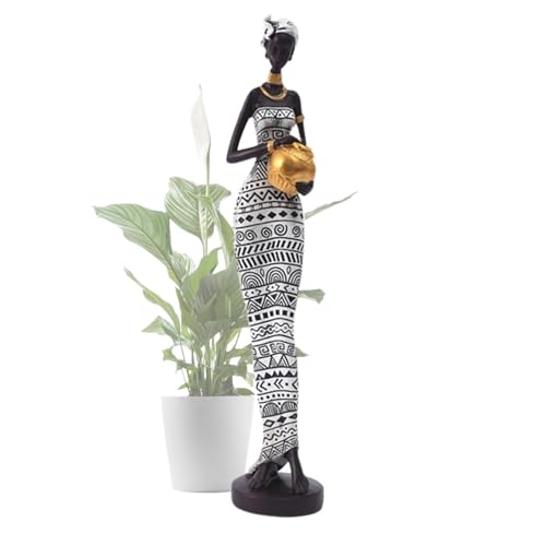 Bellezza realistica: le nostre statue e sculture africane sono progettate con scala di vita e forma realistica, catturando il fascino e il fascino della cultura africana. Sono realizzati a mano con linee semplici ed eleganti, creando un aspetto grazioso e bello.