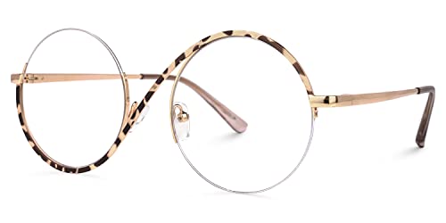 Image of VOOGLAM Glasses for Women Round Clear Lens Frame Manley
