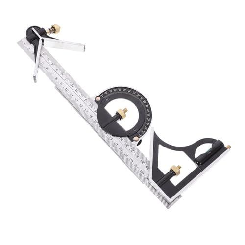 FOYTOKI Multi-Purpose Measuring Ruler Set Combination Ruler Angles Steel for School Office Home