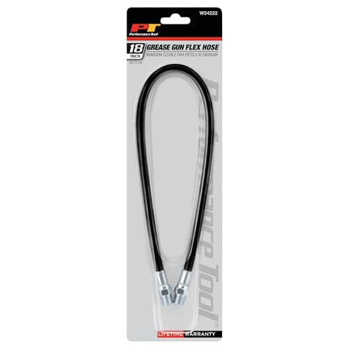 Image of Performance Tool W54222 18-Inch Grease Gun Extension Hose - For Hard to Reach Areas - 3,000 PSI Working Pressure - 1 /8-Inch NPT