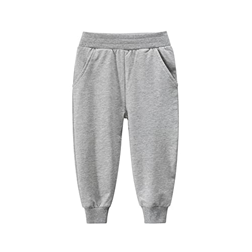 Image of HILEELANG Toddler Boy Sweatpants Kids Sport Jogger Cotton Casual Active Playwear Sweats Pants 2-Pack