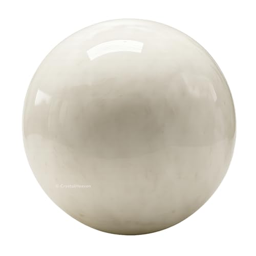 Image of Certified Snow Quartz Crystal Ball for Meditation - Premium Crystal Vastu Items for Home and Feng Shui Items for Good Luck - Ideal for Pooja Supplies and Spiritual Practices (2 inch Inch)