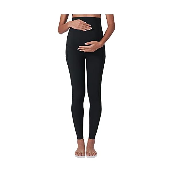 POSHDIVAH Women's Maternity Workout Leggings Over The Belly Pregnancy Yoga Pants with Pockets Soft Activewear Work Pants - Image 4