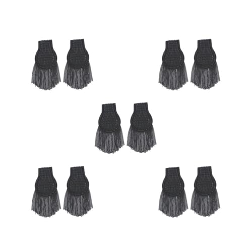 Épaulette uniforme à chaîne noire avec franges pour costume et veste rétro