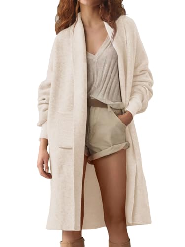 Saodimallsu Womens Long Cardigans Oversized Chunky Knit Coatigan Fall Trendy Open Front Sweater Jackets with Pockets2