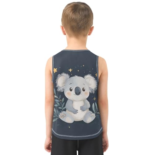 Koala Stars Leaves Boys Tank Tops Sleeveless Tank Top Shirts Undershirts for Kids,3T3