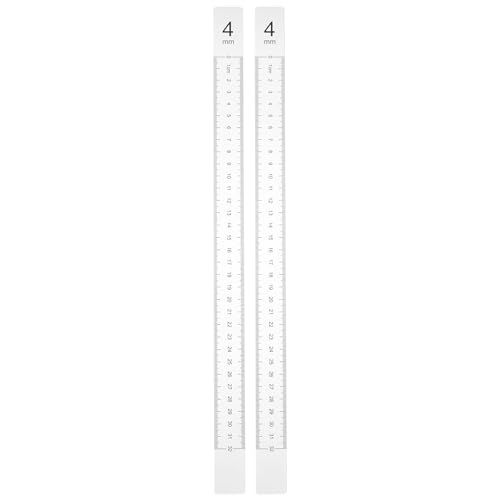 SUPVOX Rouleau à Pâtisserie 2 Pièces Guide d'Épaisseur 4 MM, Bandes en Acrylique pour Pâte, Règle pour Biscuits, Pâtisserie et Cuisson à Domicile