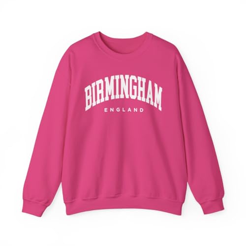CUSTOMI Birmingham England Adult Unisex Crewneck Sweatshirt, Heliconia, 5XL