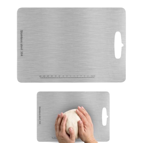 Stainless Steel Cutting Board - Professional Preparation Steel | Sustainable Food Prep Board, Food Grade Cutting Board with Transpar Scale - Image 7