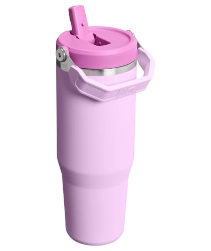 Image of STANLEY IceFlow 2.0 Flip Straw Tumbler with Handle 30 oz | Twist On Lid and Flip Up Straw | Leakproof Water Bottle | Insulated Stainless Steel | BPA-Free | Soft Orchid