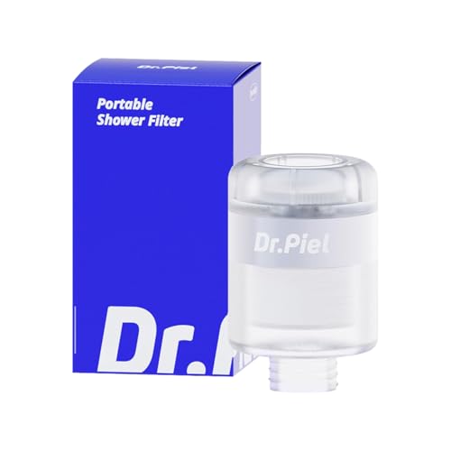 Dr. Piel Shower Filter for travel - Travel Essentials Shower Filter, Ultra Small & Light, Improves the condition of your skin & hair, Easy Installation