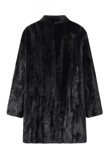 Luxury Genuine Mink Fur Coat for Women Long Real Fur Overcoat Winter Warm Outer Wear Furry Jacket2