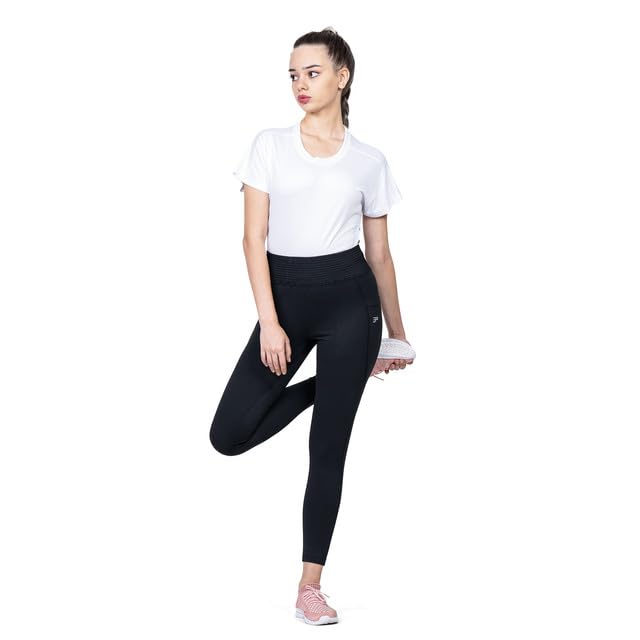 Image of 3rd Planet Women's High Waist Activewear Leggings | 4-Way Stretch, Sweat-Wicking, Non-See-Through Gym & Yoga Tights with Side Pockets | Comfortable Slim Fit Pants for Workout, Running & Fitness