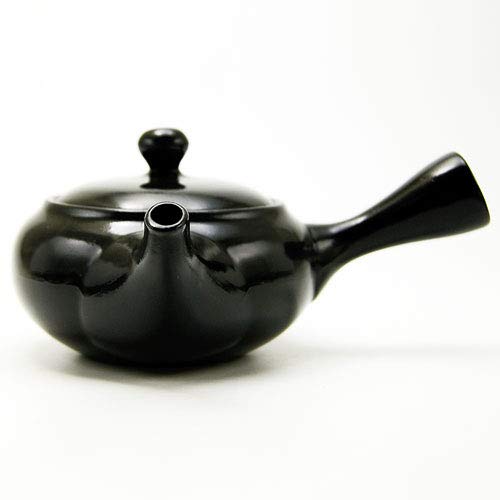 Amazon | 深蒸し茶用急須 平型 常滑焼 黒泥 300cc 茶器とは