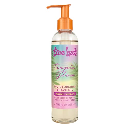 Tree Hut Tropic Glow Moisturizing Shave Oil, Hydrating Gel-to-Oil Formula for a Smooth Shave, Warm Scent, 7.7 fl oz