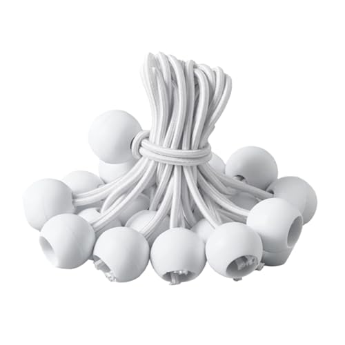 Tendeurs élastiques blancs à boule 20 cm Gadpiparty évite déchirure bâche tente camping