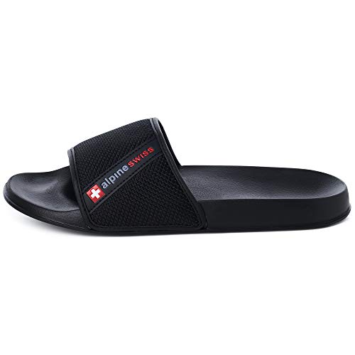 Alpine Swiss Athletic Slides For Men | Flip Flop Sandals House Shoes Slippers For Men | Comfortable Lightweight & Water Friendly | Casual Open Toe Slides2