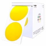 PARLAIM 2' Yellow Round Color-Code Circle Dot Labels on a Roll, 500 Stickers, 2 inch Diameter for Inventory Garage Sale Office School