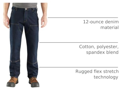 Image of Carhartt Men's Relaxed Straight Rugged Flex Double-Front Denim Logger
