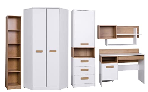 Marmex Kinderzimmer Komplettes Set Grant 4, im Set: Schreibtisch G2,...