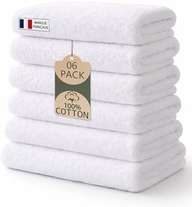 Caramont Lot de 6 Serviettes de Bain 50x90 cm – 100% Coton, Ultra...