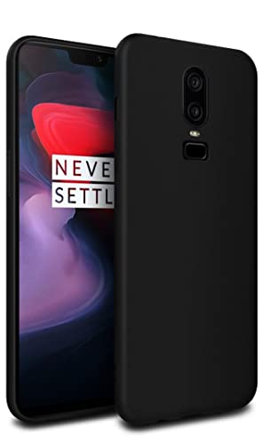 Image of Mobile Back Cover Case for Oneplus 6 (Silicone Case|CameraProtection|Black SC1510)