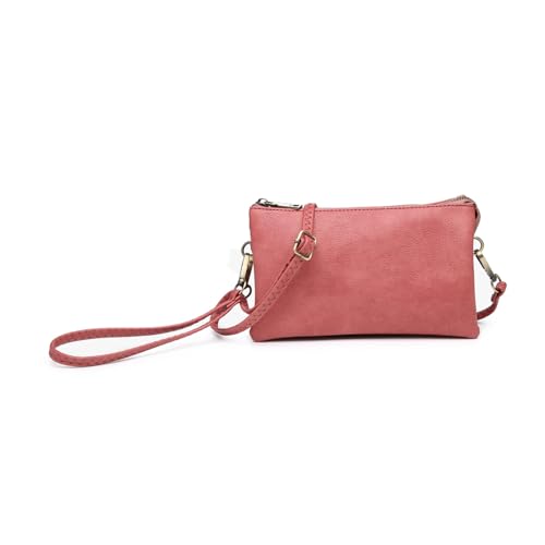 Image of JEN & CO. Riley Crossbody Bags for Women Vegan Leather Wristlet Clutch Wallet Purses Handbags with 2 Straps