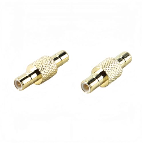 Hoite Connecteur coaxial RF SMB mâle vers SMB mâle, 2 pièces, pour antennes TV, appareils LAN sans fil, câbles coaxiaux, radios Wi-Fi