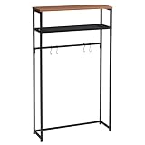 タマリビング(Tamaliving) コンソールテーブル カジュアリー 幅60cm 高さ104cm ブラック/ブラウン リビング キッチン 収納棚 50006359