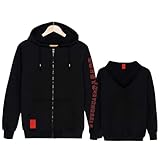 FUJUTANG Love Yourself Hoodie Jacket World Tour Zippered Sweatshirt Jacket Black