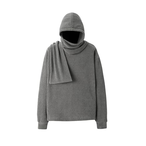 DASONLUE Y2K Sudadera con capucha para hombre Hip Hop Streetwear Color Puro Sudadera con Capucha Estilo Hipster Chaqueta con Capucha Manga Larga Agradable Sudadera con Capucha Sudadera Casual Moda