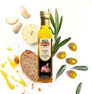 BASSO 1904 - Garlic Oil, Infused Premium Extra Virgin Olive Oil, 8.5 Fl Oz (250 ml), Cooking, Dipping, Dressing, and Tasting - Thumbnail 2