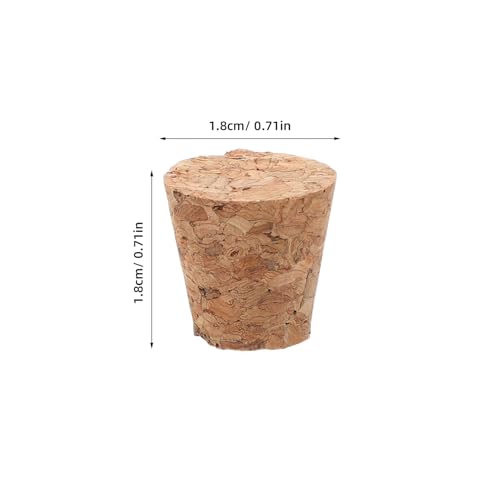 Tapones de corcho de madera beige VANZACK con diseño cónico hermético 3