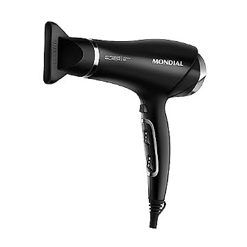 Secador de Cabelos, Mondial, Preto/Cromado Prata, 2000W, 220V - SCN-04
