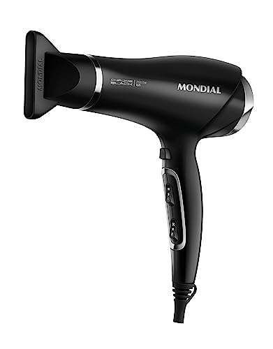 MONDIAL Secador de Cabelos, Preto/Cromado Prata, 2000W, 220V - SCN-04