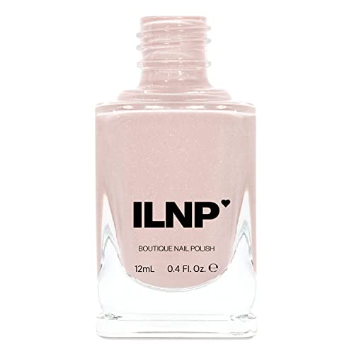 Image of ILNP Rumor Has It - Light Creme Neutral Nude Nail Polish, Subtle Holographic, Chip Resistant, 7-Free, Non-Toxic, Vegan, Cruelty Free, 12ml