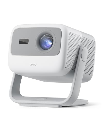 JMGO N1 Beamer, 1080P FHD Projektor, 800 CVIA Lumen Mini Beamer Outdoor, 150 Zoll Triple Laser 3D Beamer Heimkino, Kardanische Automatische Bildkorrektur, 2x5W Dynaudio Lautsprechern, Android TV 11.0