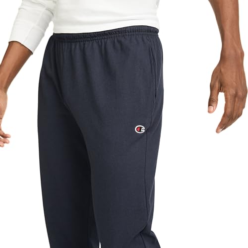 Image of Champion Men's Open-Bottom Lounge Pants, Standard Fit, Lightweight 100% Cotton, Available in Regular and Big & Tall