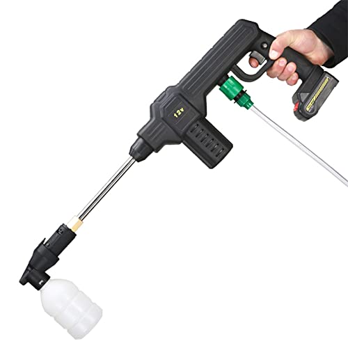 Nettoyeur Haute Pression sans Fil, 160 W 12 V Haute Pression sans Fil pour Lave-Auto par pulvérisation, Nettoyeur d'eau Puissant avec Batterie, Jet d'eau de Jardin, Deux Batteries