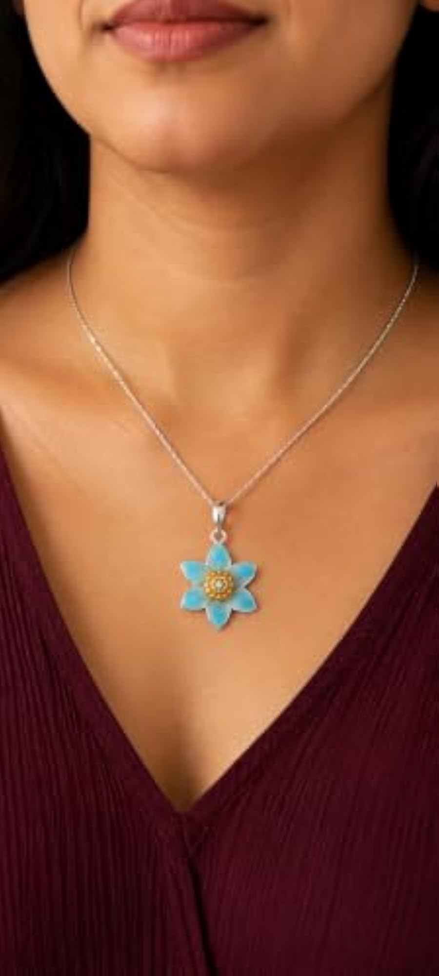 Women's 925 Sterling Silver Blooming Flower Charm