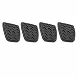 Volakebeing Für Bremspedalbelag für Camry und für 31321-52010, schwarze Gummi-Fußstützenabdeckung mit verbessertem Grip, 4-teiliges Set
